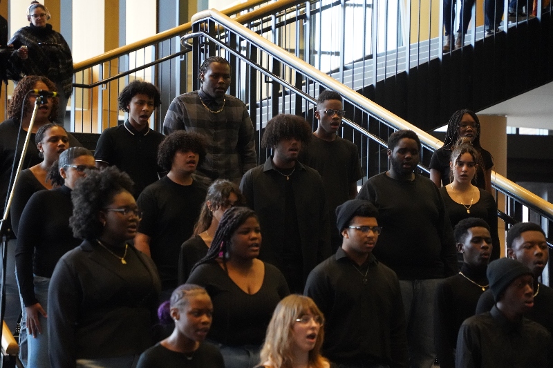 🎶Thank you so much, <a href="/bostonartsacad/">Boston Arts Academy</a> Spirituals Ensemble, for the inspirational and powerful performance you gave today at the Bruce C. Bolling Municipal Building  in celebration of #BlackHistoryMonth! 🎵