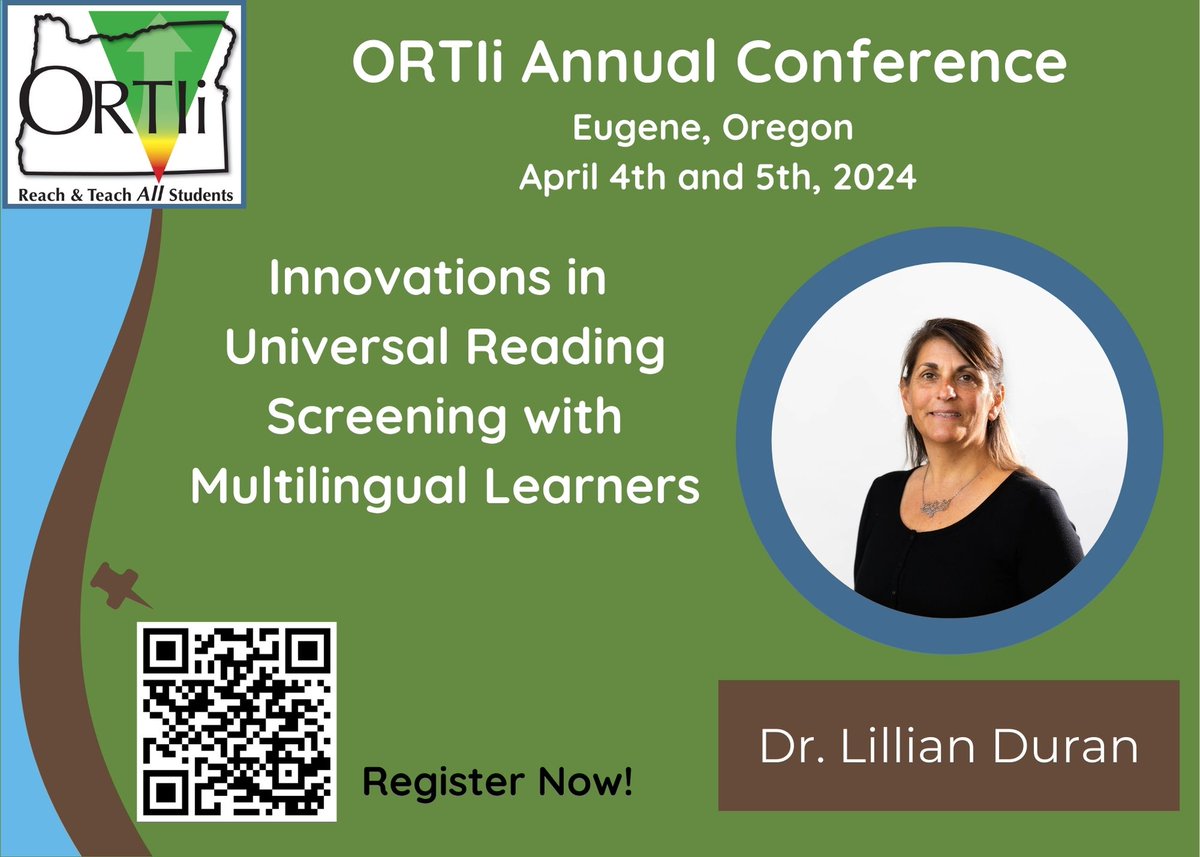 Do you have questions about screening your multilingual learners within MTSS? Join us at our annual conference to hear more from Dr. Lillian Duran! Register here: whova.com/portal/registr…