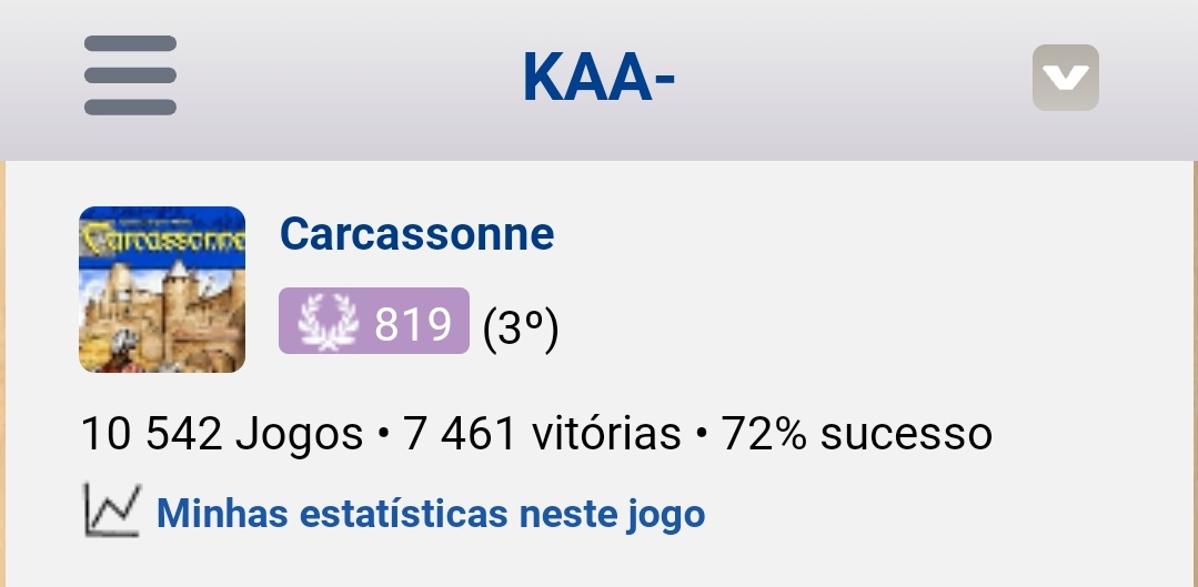 I reached my highest ELO in my entire Carcassonne journey! Yay! 

🏰💛