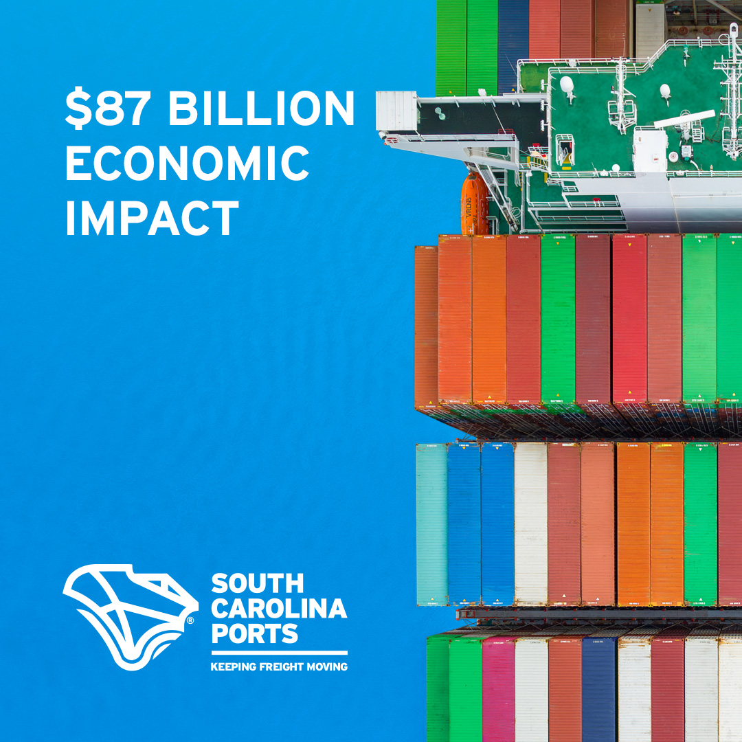 South Carolina Ports is an economic engine for South Carolina, driving business growth, investment and job creation. Alongside our maritime partners, we are proud to #keepingfreightmoving for South Carolina. @SCPorts