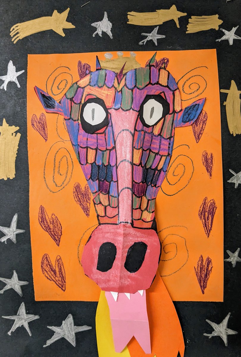 AlexLom31254773's tweet photo. Chinese lunar new year art by 3rd graders, and penguins by 1st. https://t.co/LQuSMbJyDW