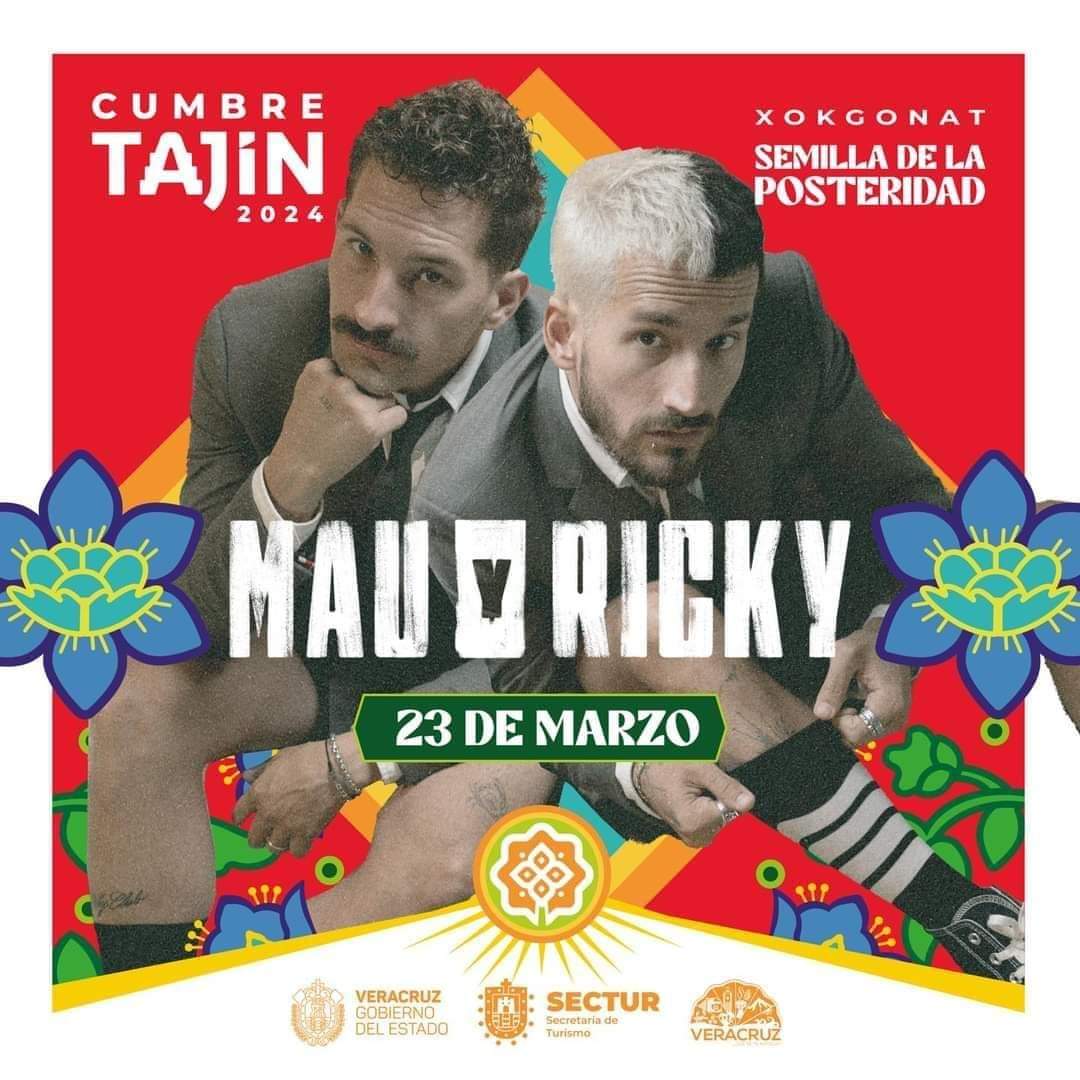 ConciertosMasMX's tweet photo. Cumbre Tajín 2024 

- @SebastianYatra 
- @manuelmedrano 
- @Sargentoleon 
- @MauYRicky 

#FCYMMX https://t.co/yb1GHQnIJa