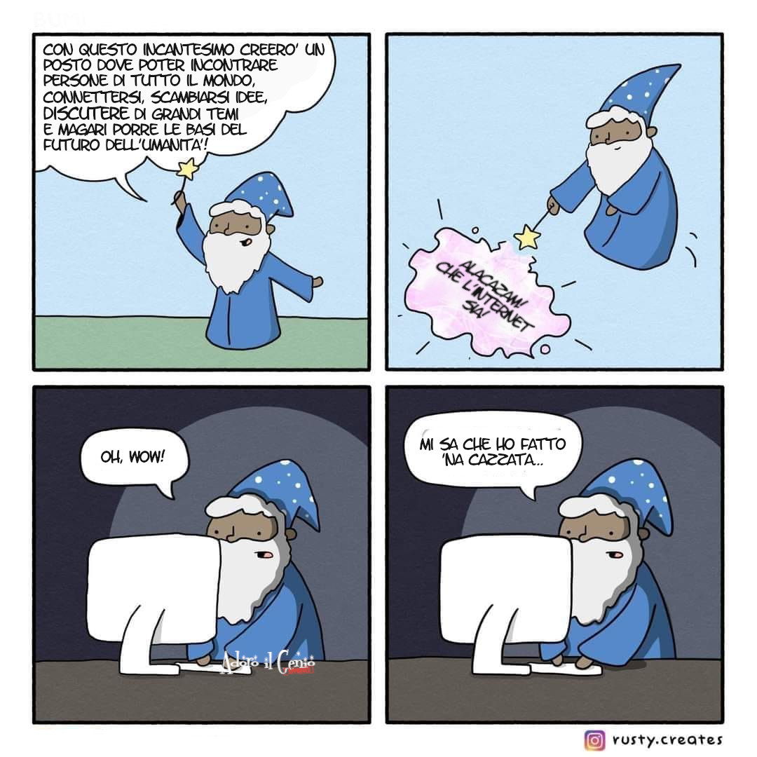 AdoroilGenio's tweet photo. ADORO IL GENIO - EH, MI SA...
Qualcuno ha detto che #internet è un posto fantastico.
Hmmm...
#adoroilgenio #9febbraio #web #MAGO #magia #TheCreator #alacazam! #larete https://t.co/V0FU9Hfyvt