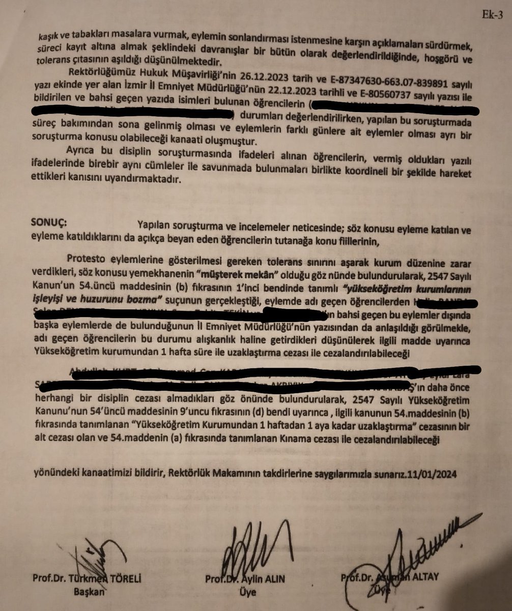 DEÜ'de yemekhane zamlarına karşı çatal vurma eyleminde ÖGB ve polis işkencesi ile gözaltına alınan öğrencilere uzaklaştırma ve kınama cezaları verildi. Yargılanması gereken yemekhaneyi özelleştiren ve zam yapan DEÜ yönetimidir! Ücretsiz yemek hakkımızı savunmaya devam edeceğiz!