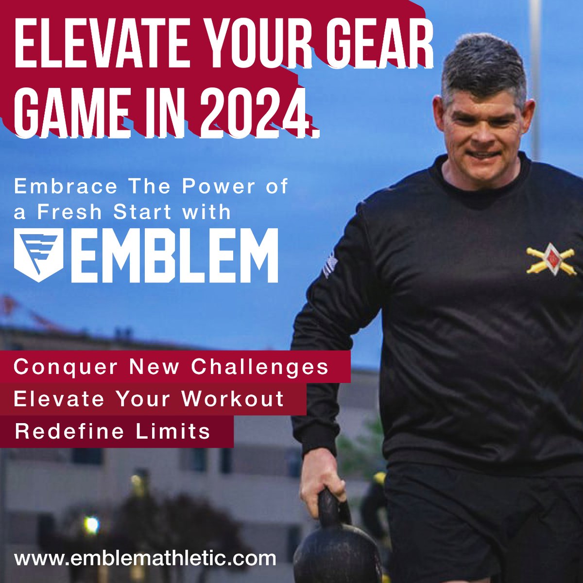 EmblemAthletic's tweet image. Gear up for greatness! Conquer challenges, elevate your workouts, and redefine your limits with Emblem Athletic. Your journey to success starts here. #builtforservice #madeinamerica