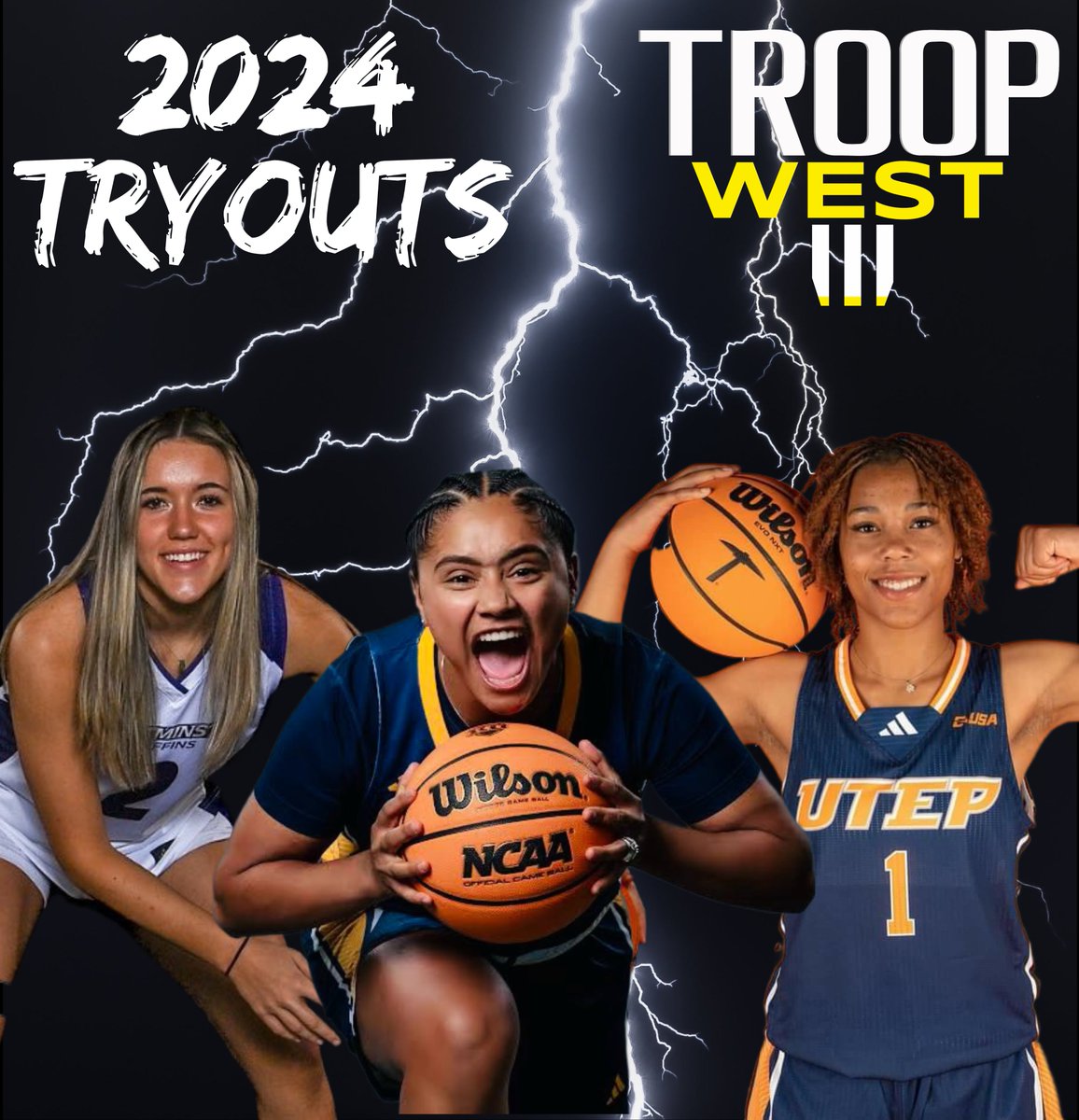 2024 Tryouts are February 24, March 2, and March 3!! Register on troopwest.com by February 14 for early registration price. Questions contact 559-824-9761 @MattyK31 @hoopers4dayz