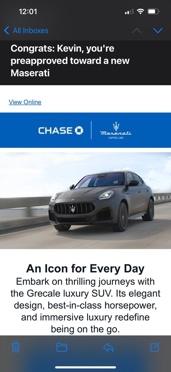 K_Mart_10's tweet photo. Anyone else with a @Chase account get this? Sure wasn’t on my bingo card for corporate partnerships. https://t.co/XQpjPdWfCG