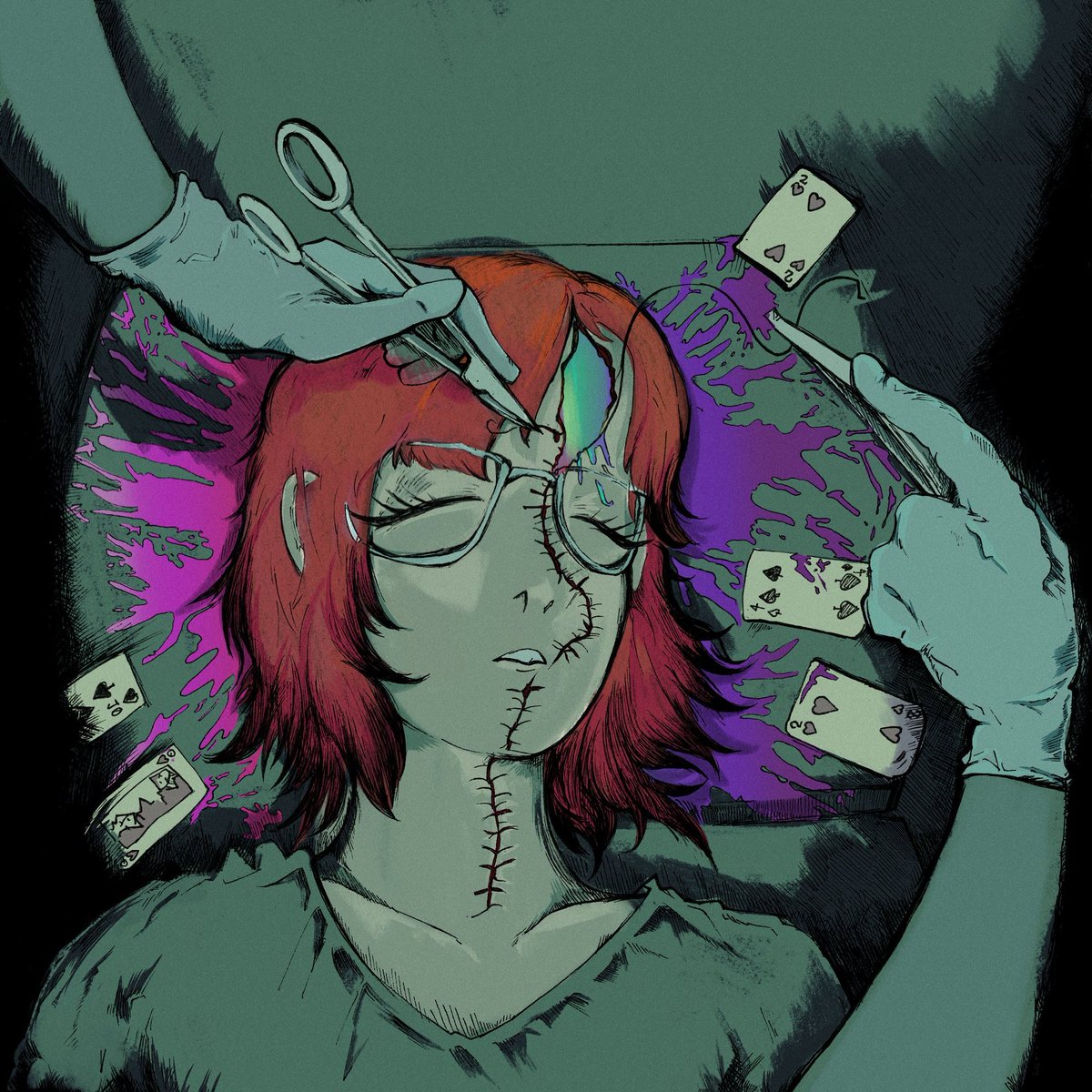 MURRUMURCURRENT's tweet photo. DOLLHAVEN PRESENTS:

SEWING UP THEIR SKIN :: AN ALBUM BY MURRUMUR
12 SONGS // FEBRUARY 29TH
WIRES TRANSMIT BLOOD.
WIRES TRANSMIT SIGNALS.

Cover art .@lopashes 

Tracklist + credits in reply https://t.co/rqCD91Rzng