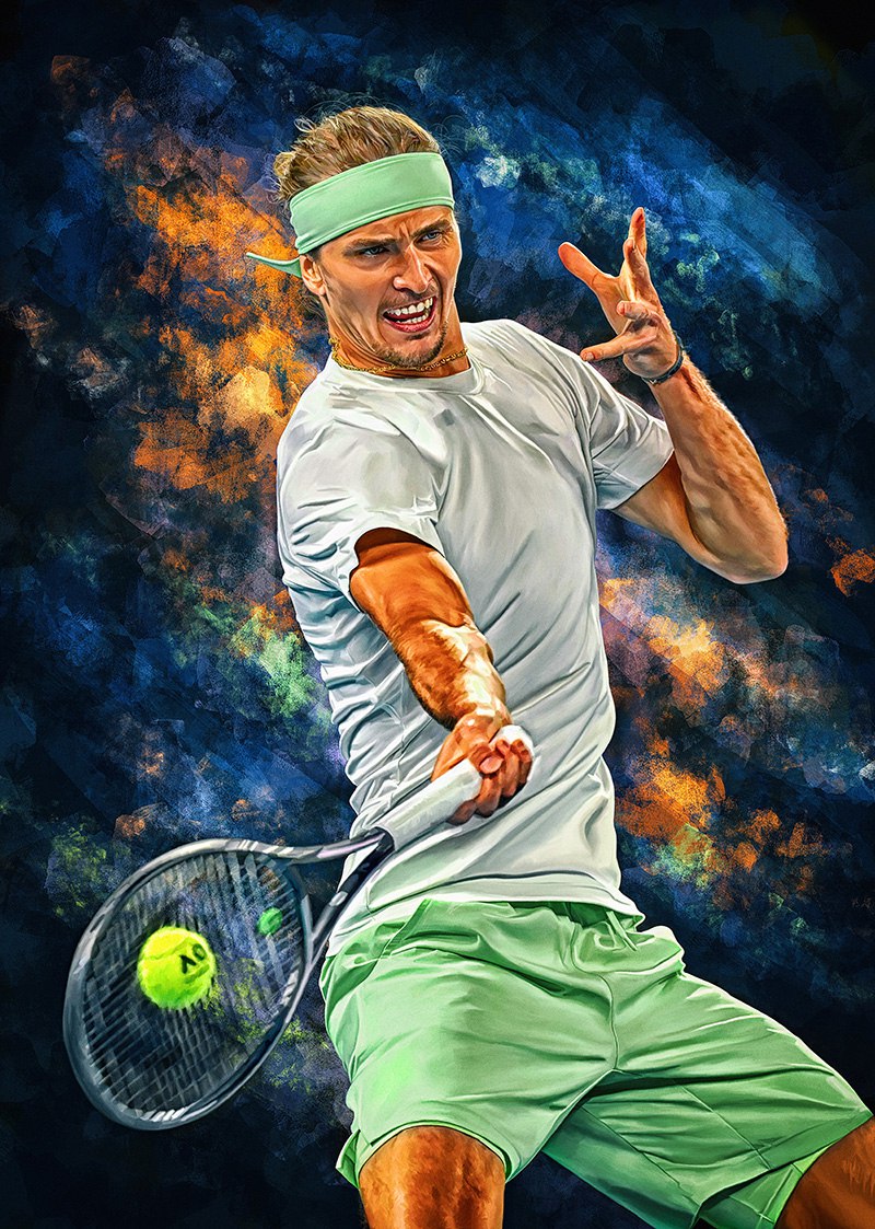 My new #artwork #portrait of @AlexZverev at #AusOpen 2024

#zverev #tennis #digitalart #sambrannanart @AustralianOpen @FanZverev