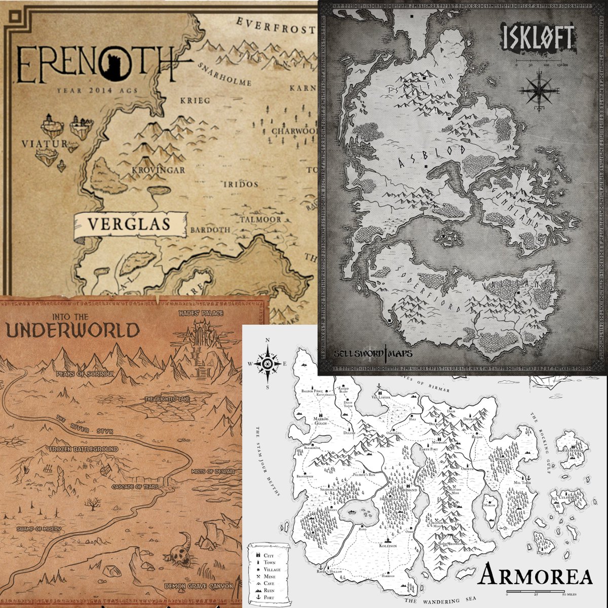 Hey all! I make maps.  Dungeons, environments, regions, worlds! Currently open for commissions for this Spring and Summer. #ttrpg #fantasymaps