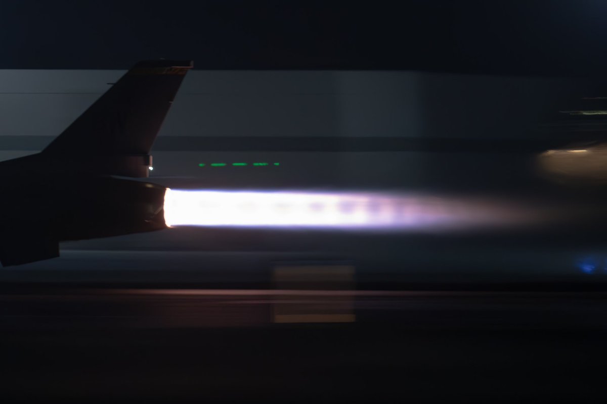 Lion41 flight of Shaw f-16s taking off during night ops