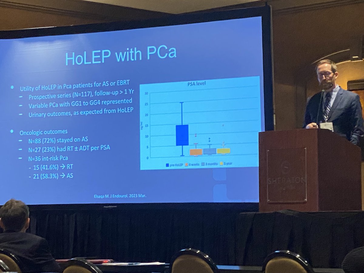 Is it safe to treat BPH surgically in men with prostate cancer? @BradGillMD schooling @SocietyofBPD w knowledge. YES. Improve QoL and decrease confounding background noise to make following cancer (PSA) potentially more easily. @jdhdavis @OLWMD @amy_krambeck @HMethodistUro…