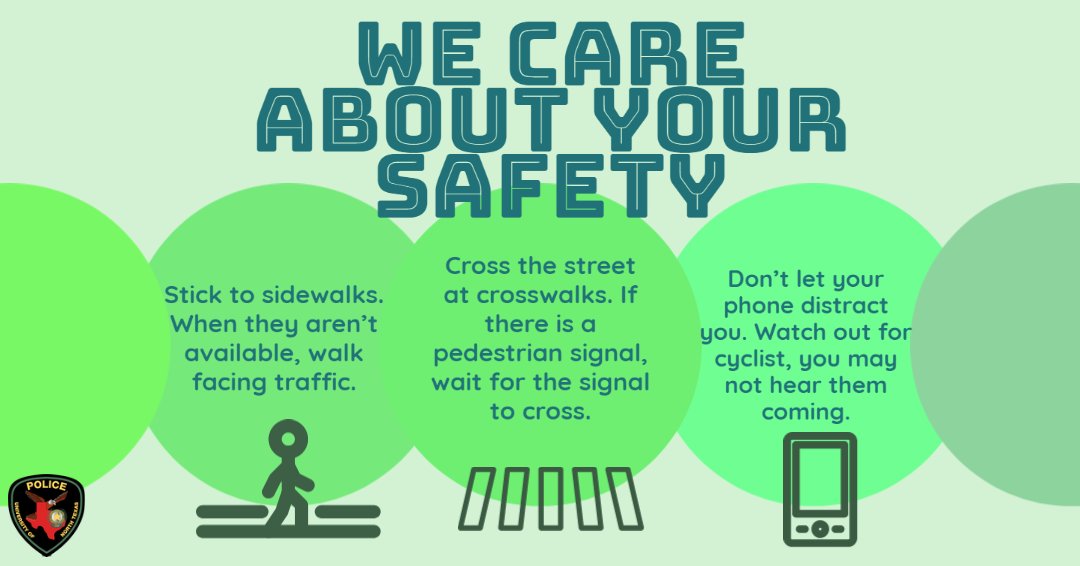 Campus safety is important to us all. Remember these tips to help you stay safe.