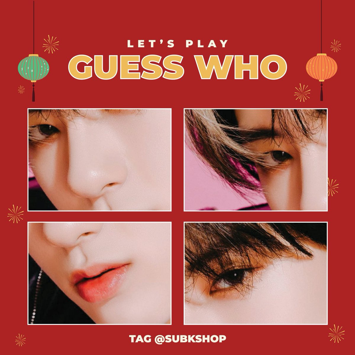 subkshop's tweet photo. Only one day left until Lunar New Year! Join the celebration with a game of GUESS WHO? - Year of the Dragon Edition! 🐉🧧
Drop your guesses in the comments ⬇️ and swipe left ⬅️ to unveil if you got it right! 🎉
#LunarNewYear #SUBKSHOP #SUBKSQUAD #SUBKpopChallenge https://t.co/aT2vMrvP9W