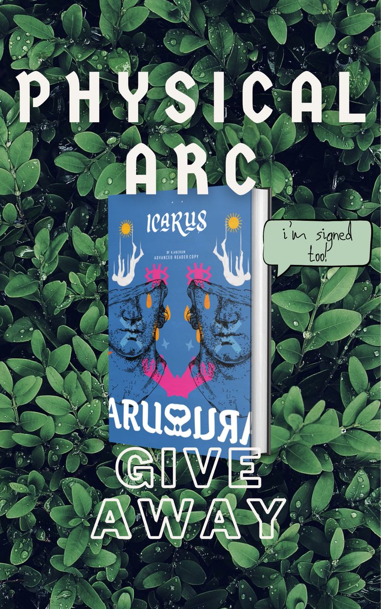 KaylaAncrum's tweet photo. Happy Friday Everyone!!  As promised, I have some ✨Physical ARCs of Icarus✨ to give away every FRIDAY of FEBUARY!

I have 5 copies to give away today and next week I’ll have 5 more! See next tweet for how to enter! https://t.co/6QEwJMIyzd