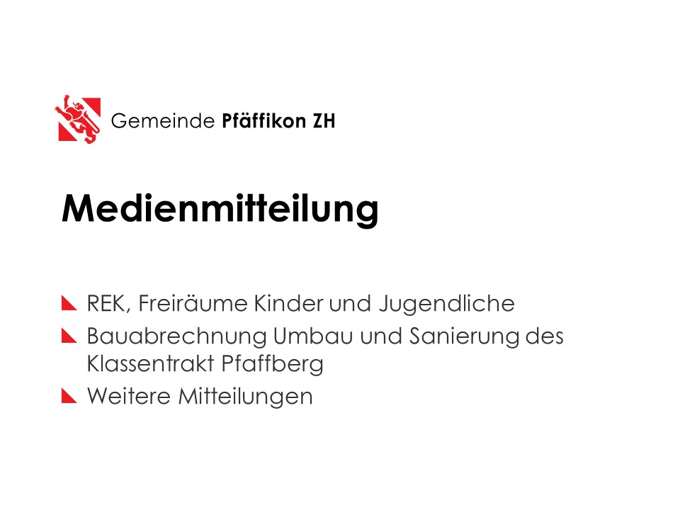 Medienmitteilung des Gemeinderats Pfäffikon ZH

Weitere Infos unter: pfaeffikon.ch/2024/02/09/rau…