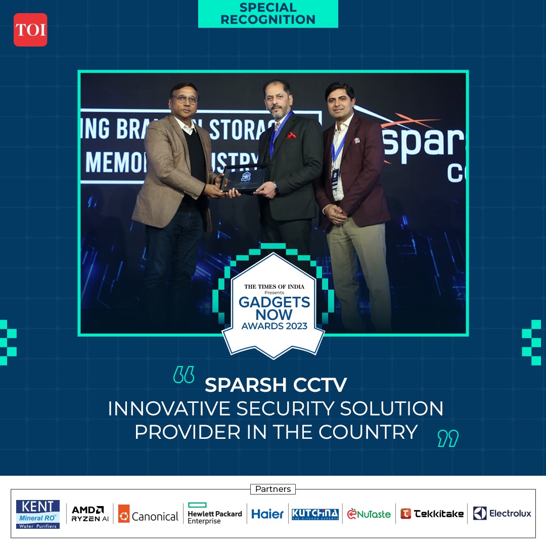 #GadgetsNowAwards2023 | Innovative Security Solutions Provider in the country - Sparsh Technologies @Sparsh_cctv