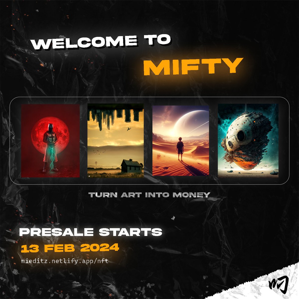 MiftyNft's tweet photo. Hello, @X 
Mifty is here!
Pre-sale starts soon..
Collectors get ready for the drop!!

#nft #NFTCollection #NFTdrop #nftcollectors #NFTCompetition #art #digitalart #NFT #NFTartist https://t.co/fNwkIh42bM