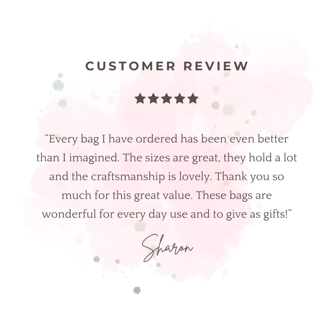 We are so grateful for every review! As a small business, reviews matter to us and we're thrilled when customers take the time to give us feedback. THANK YOU #shorebags #nynow #customerreview #sustainablebags #privatelabel shorebags.com