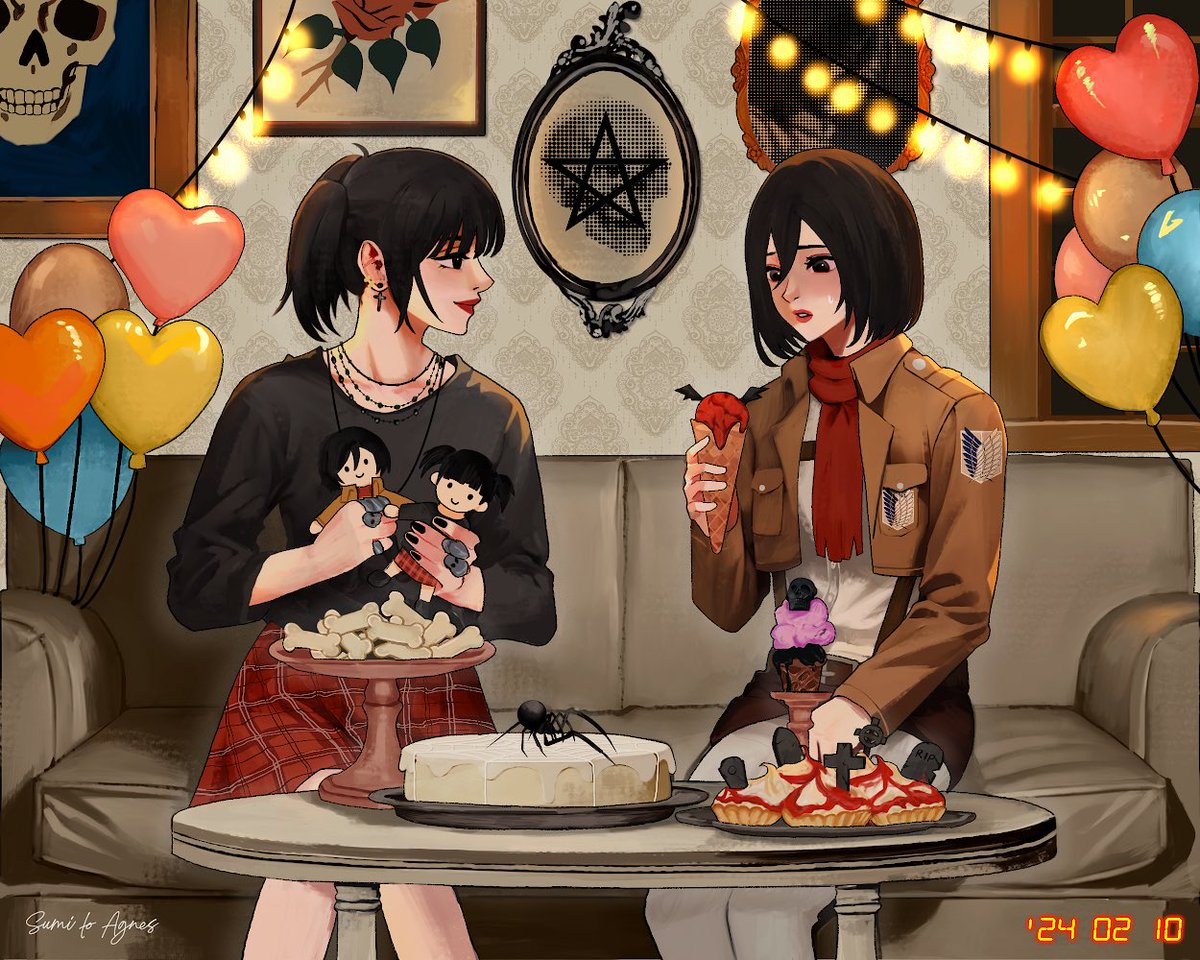 Happy birthday Mikasa 💖
Beautiful commission for <a href="/AgnesLava93511/">AgnesLava</a>

#ミカサ生誕祭2024
#ミカサ・アッカーマン生誕祭2024 #ミカサ