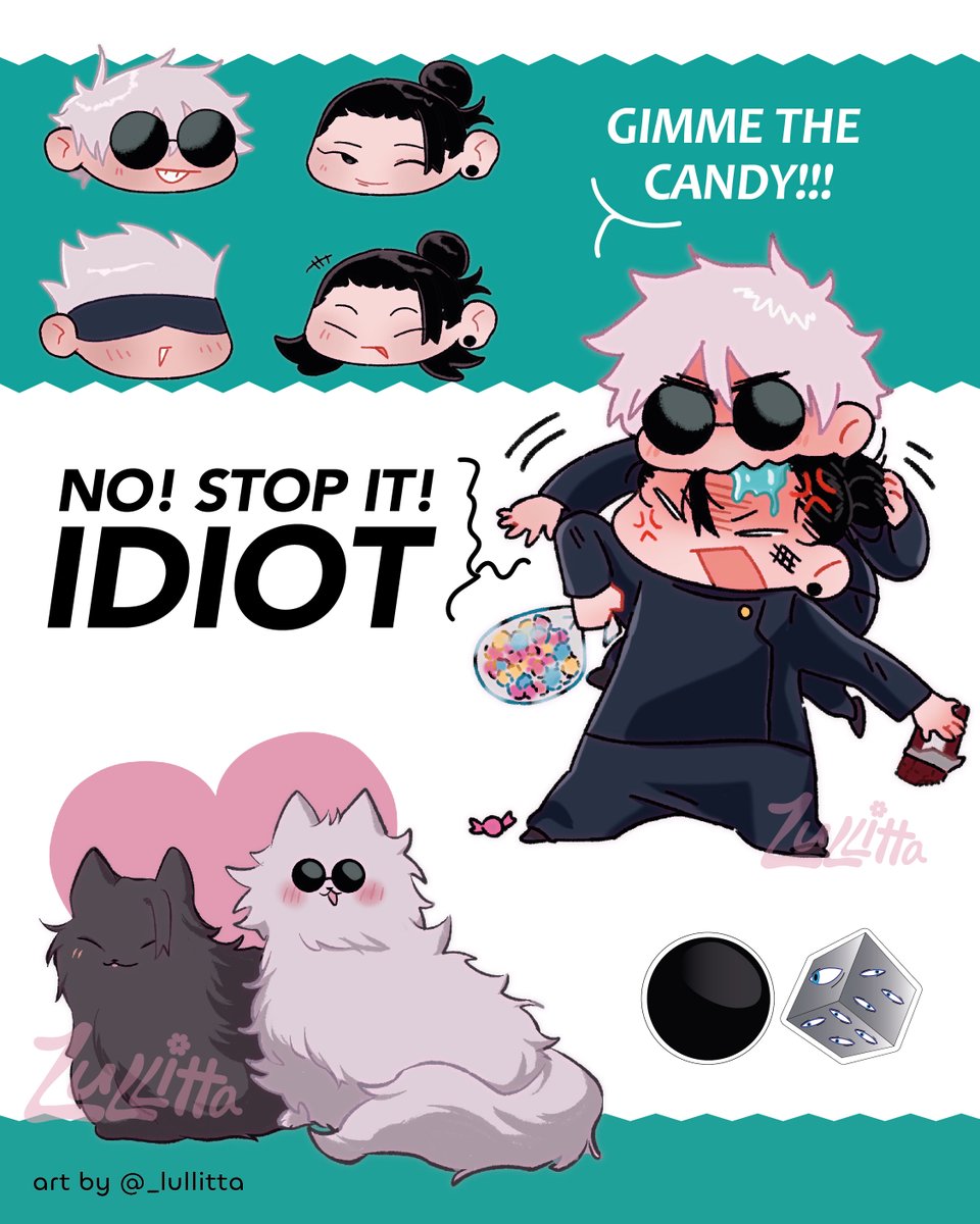 rdLur's tweet photo. 🎱x👁 otro set de stickers de #jujutsukaisen #gojoxgeto https://t.co/jYQkX4L4vu