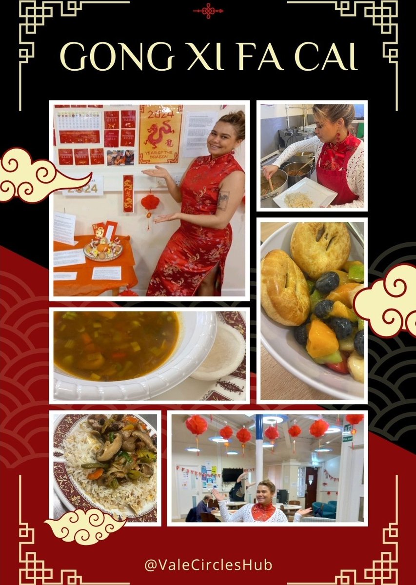 Celebrating Chinese New Year at Vale Circles with Chinese three course meal with our Service users.