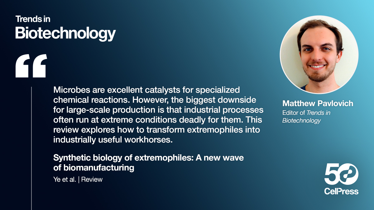 Synthetic biology of extremophiles: a new wave of biomanufacturing #TrendsEditorsChoice2023 <a href="/TrendsinBiotech/">Trends in Biotechnology</a> cell.com/trends/biotech…