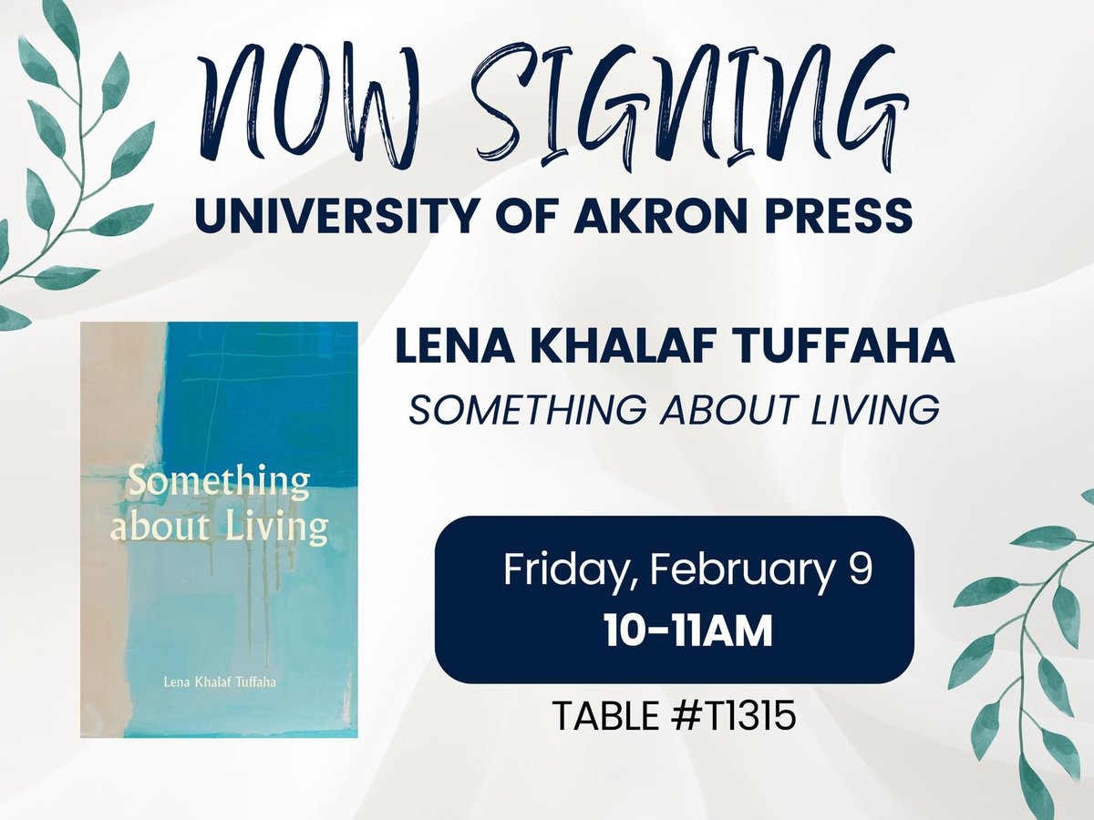 uakronpress's tweet photo. @lktuffaha, winner of the 2022 Akron Poetry Prize ๐ is now signing her book Something About Living at T1315. Don't miss your chance to not only grab a copy at a great price, but also to get it signed!
#booksigning #awp24 #writing #poetry #bookstoreadin2024 #palestinianpoet https://t.co/xIjEC2IVig