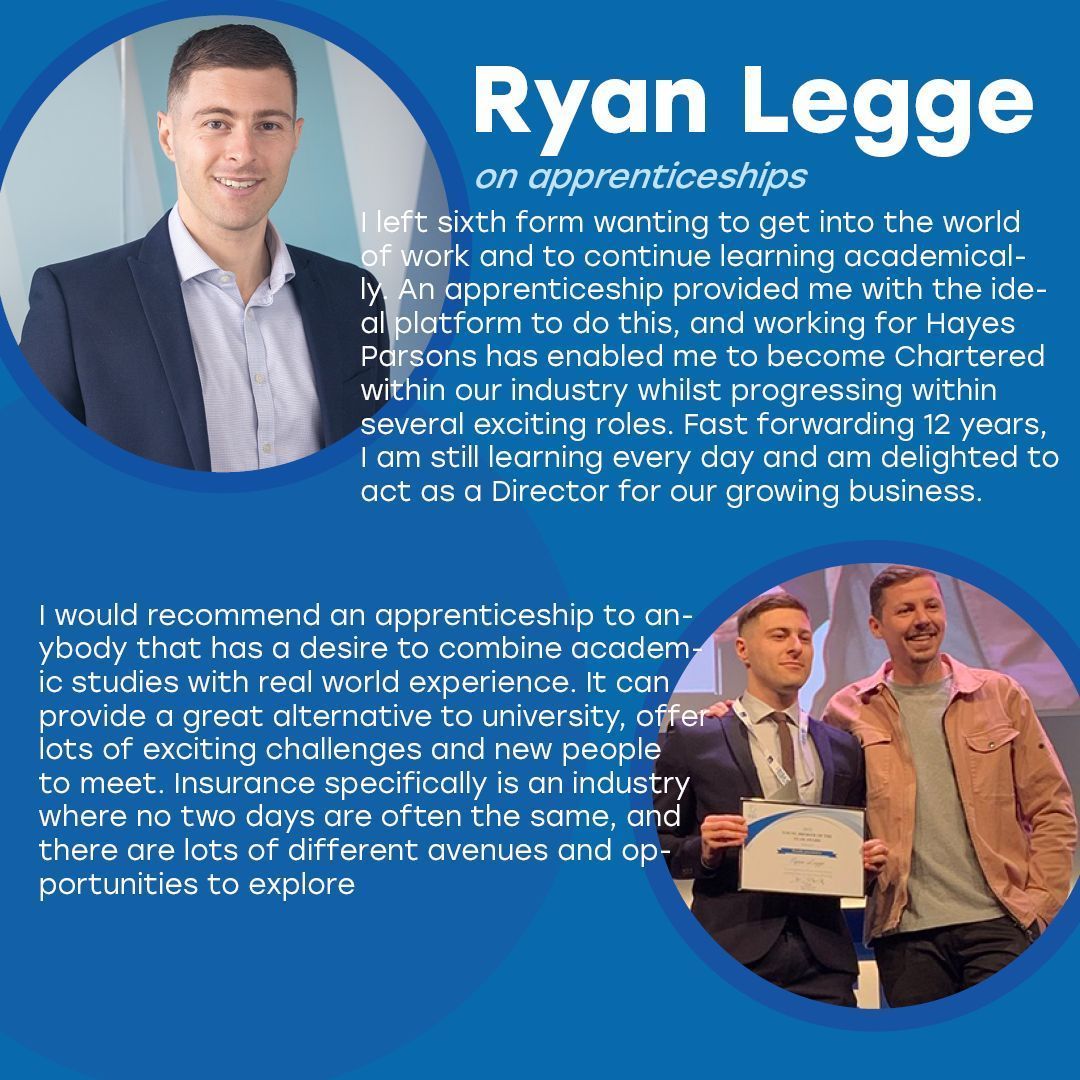 We asked our Commercial Director Ryan to share his thoughts on apprenticeships. Ryan began as an insurance broker apprentice in 2012, was named Young Broker of the Year in 2019 and is now a Chartered Insurance Broker.

#NAW2024 #successstory #apprenticeship