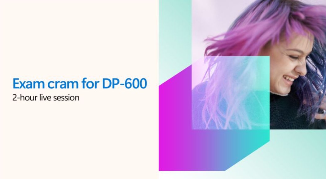 🚨 Free learning alert! #DP600 #AnalyticsEngineer exam cram session next week - being run by the people who created the exam! Sign up at the link below and share!

We'll walk you through focus areas, sample questions, and helpful tips.

#MicrosoftFabric

msft.it/6041i7zXR