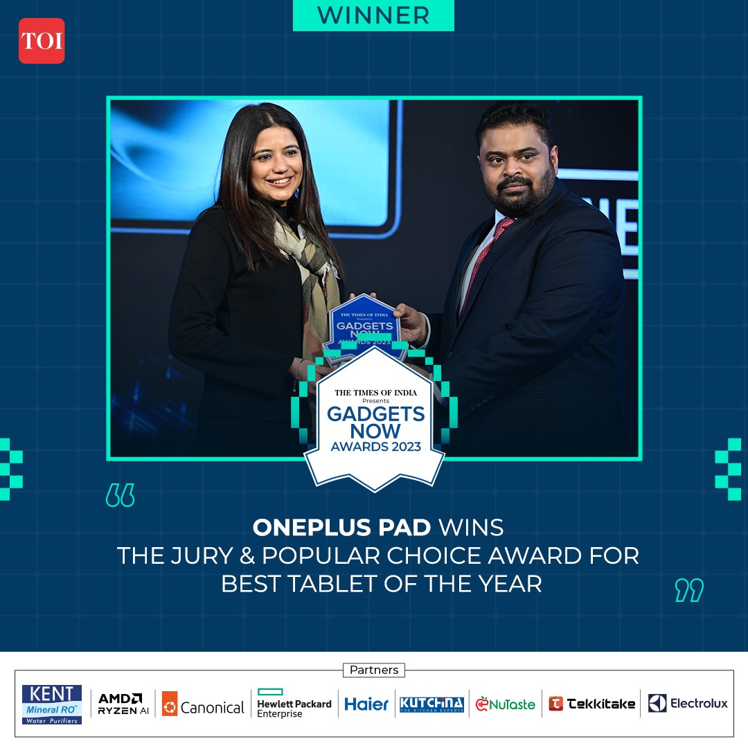 #GadgetsNowAwards2023 | Jury and Popular Choice Best Tablet - OnePlus Pad @OnePlus_IN