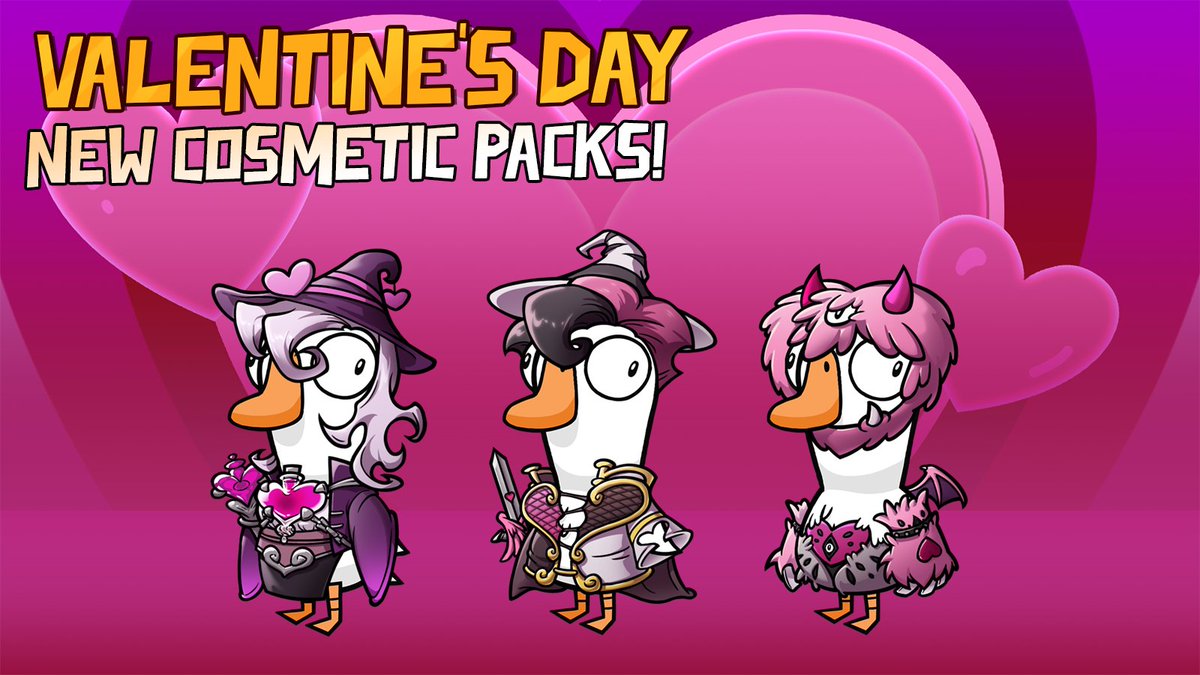 Whether you find your Lover partner, or decide to fly solo, we've got you covered (no naked Geese here). With our new Valentine's Cosmetic Pack you can dress for the occasion. Because you're egg-stra special to us! 💝 #goosegooseduck #gagglestudios #ggd #valentinesday