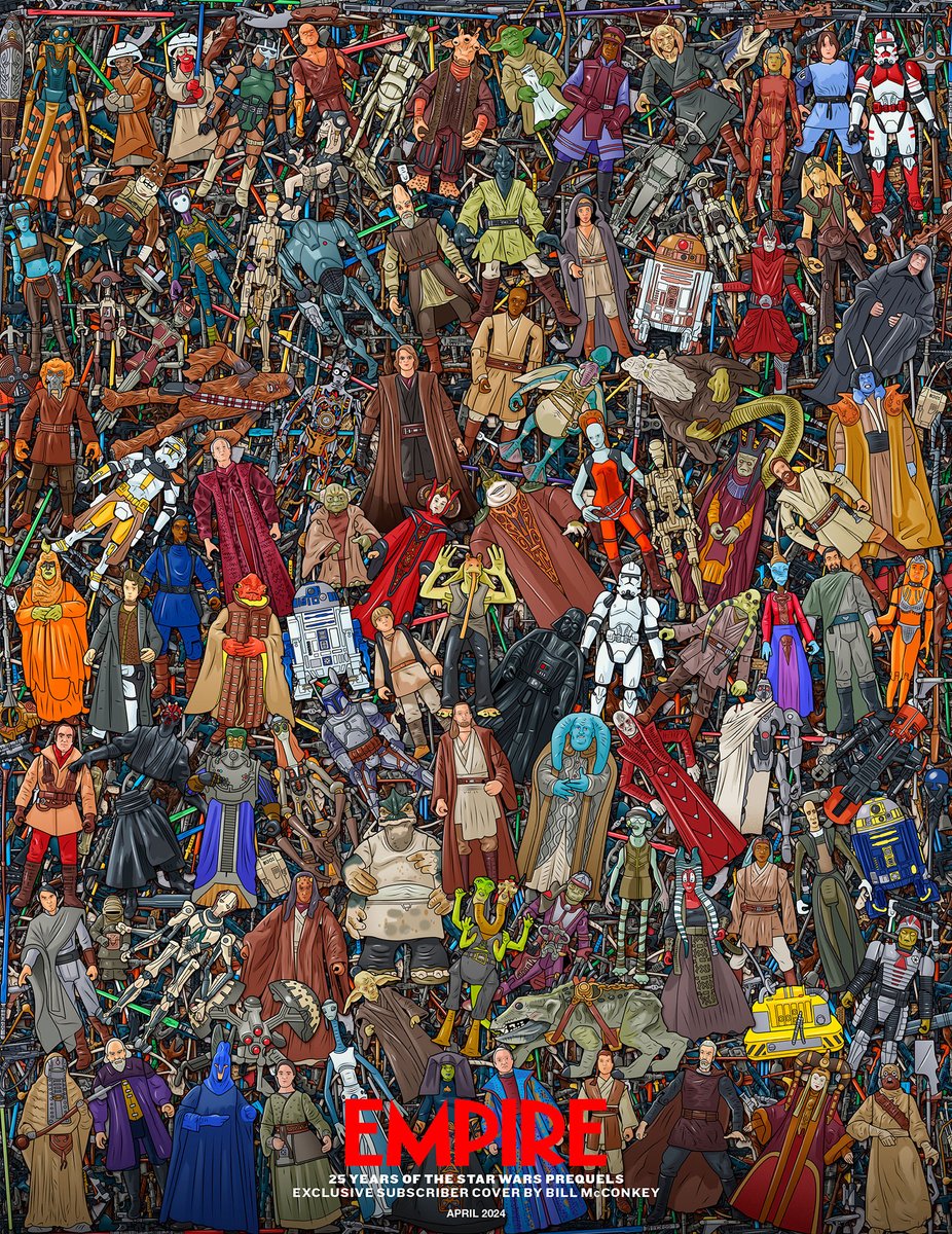 Empire’s #StarWars prequels subscriber cover is an epic creation by @Bill_McConkey delving into the joyous toybox of the prequels, packed with individual illustrations of its greatest heroes and most dastardly villains.

READ MORE: empireonline.com/movies/news/st…