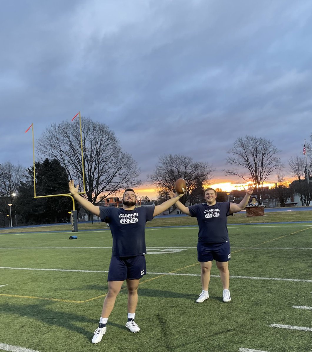 Beautiful sunrise in Clarion PA!! Everybody is a QB after the workout…….Lets Go!!