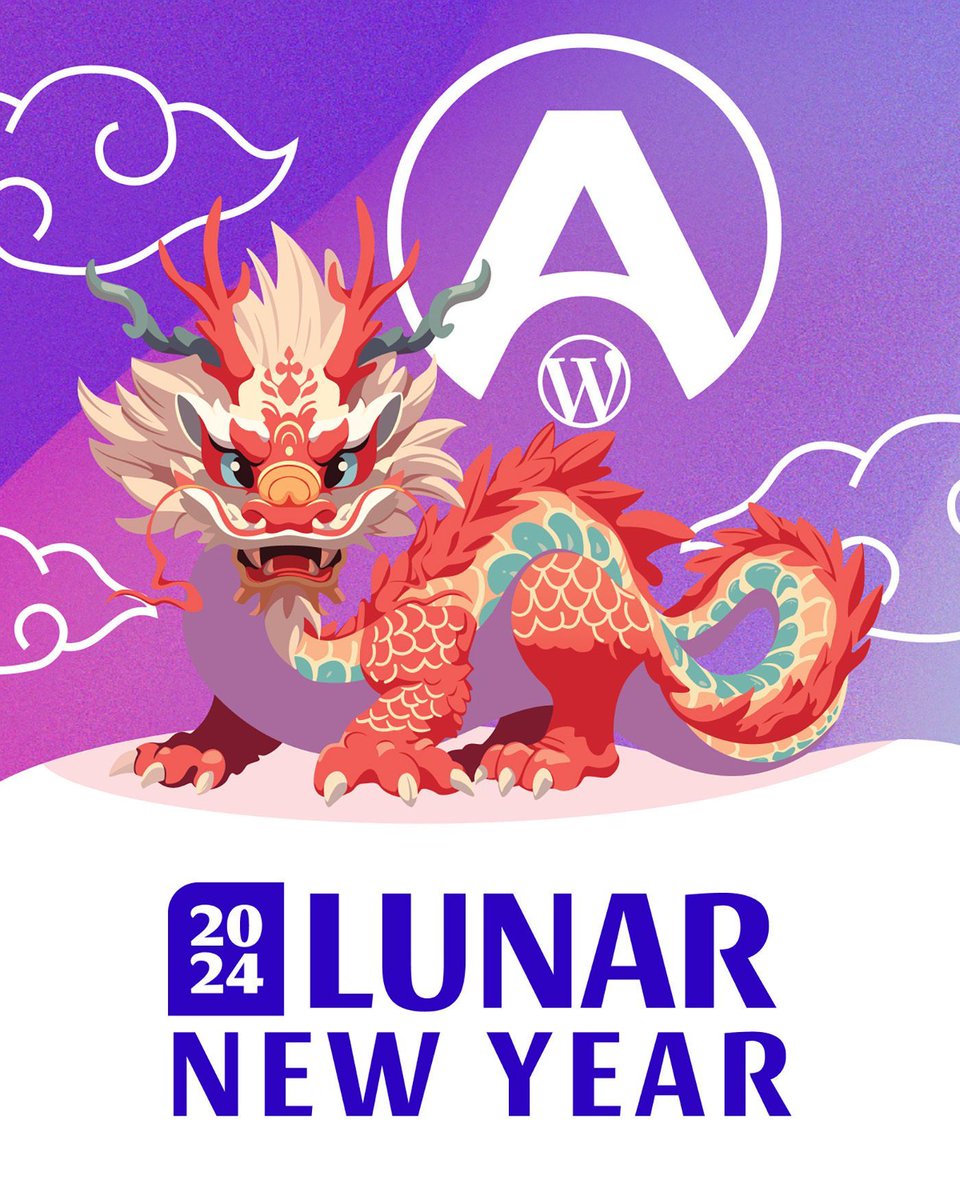 WordCamp Asia (@wordcampasia) on Twitter photo 🐉 Happy Lunar New Year! Wishing everyone a joyous celebration as we welcome the Year of the Dragon and count down to #WordCampAsia2024! May this momentous occasion bring prosperity, good fortune, and happiness to you and your loved ones. #WCAsia 🐉 Happy Lunar New Year! Wishing everyone a joyous celebration as we welcome the Year of the Dragon and count down to #WordCampAsia2024! May this momentous occasion bring prosperity, good fortune, and happiness to you and your loved ones. #WCAsia