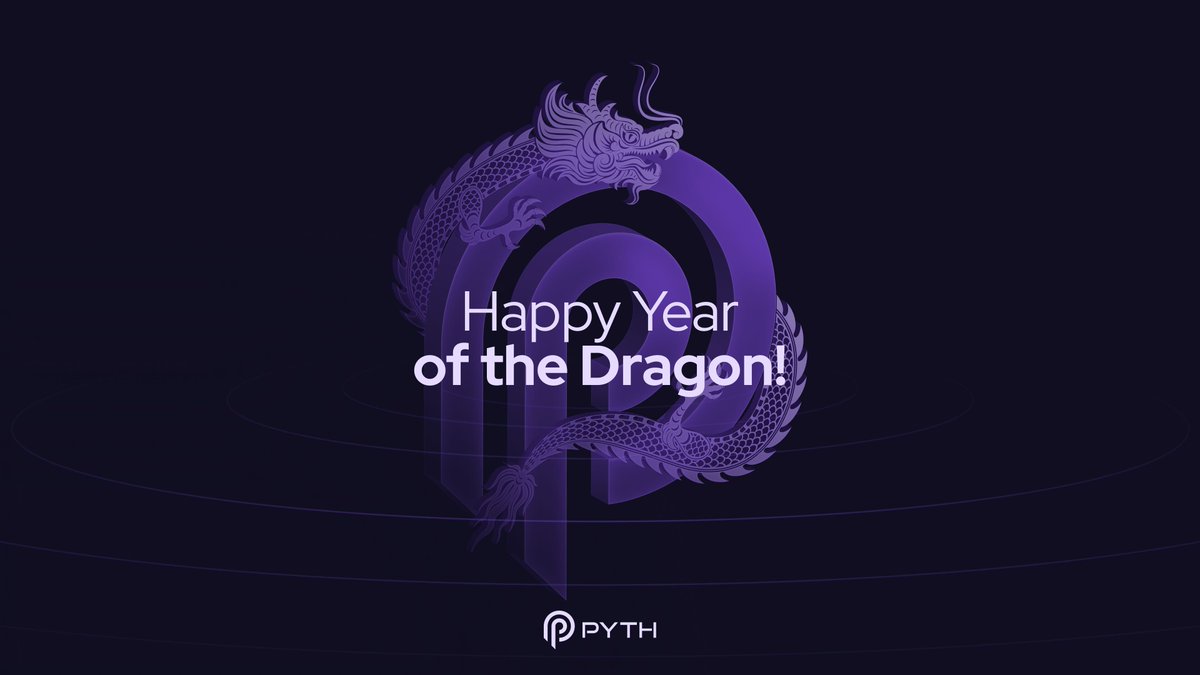 PythNetwork's tweet image. Wishing all Pythians abundance and prosperity in the Year of the Dragon 🐉 🔮