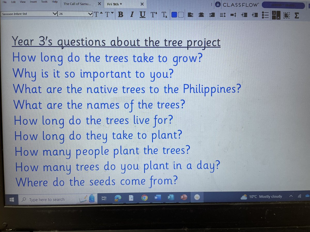 Year 3 enjoyed learning about the Higaonon Tree Growing Project in the Philippines. 🌳🌴 We had lots of questions! 
#LiveSimplyHFB10