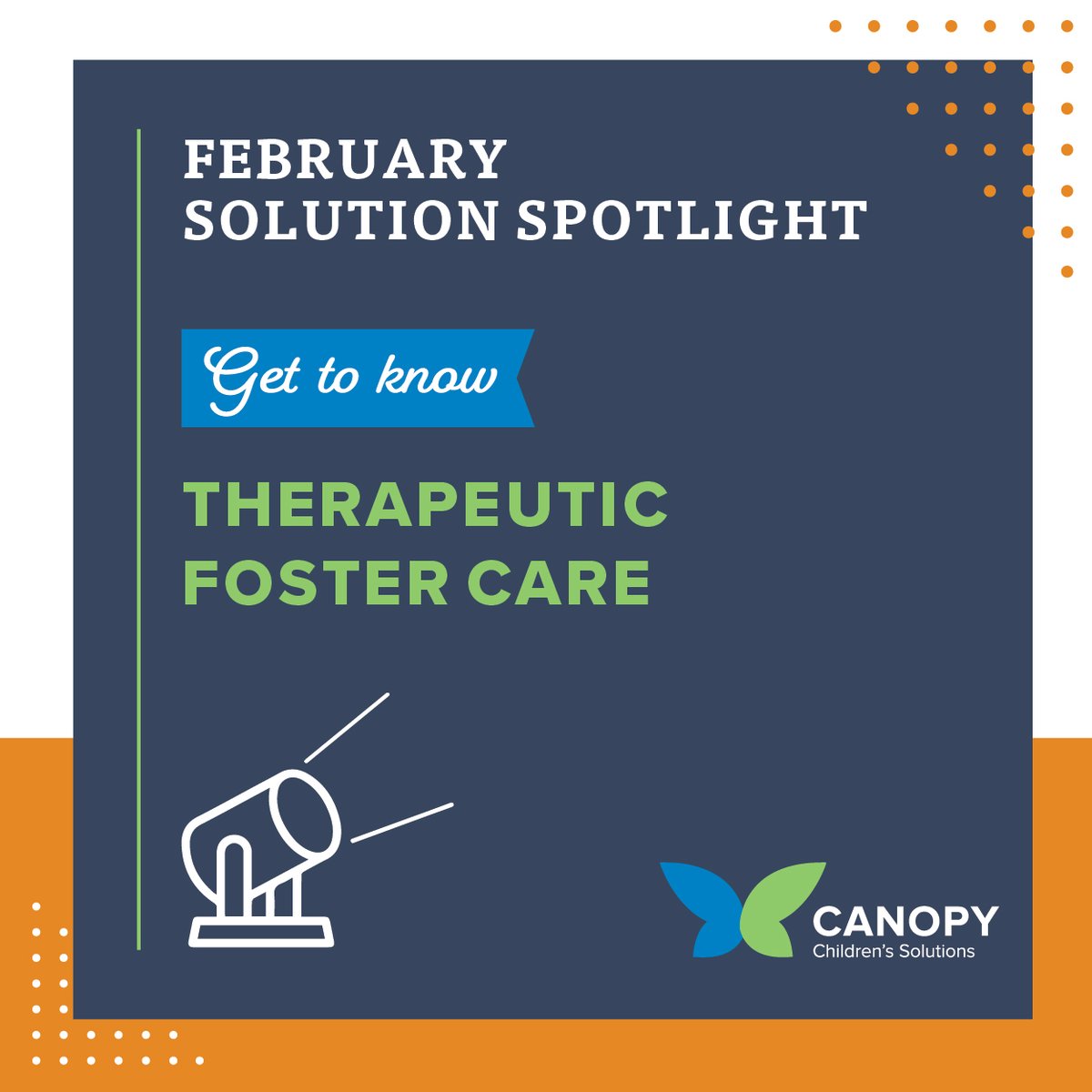 canopychildren's tweet image. This month’s Solution Spotlight is Canopy’s Therapeutic Foster Care and Adoption Solutions, serving children and families in Hattiesburg, MS, and beyond. Follow along over the next few days to learn more about how you can be a child’s success story. #SolutionSpotlight