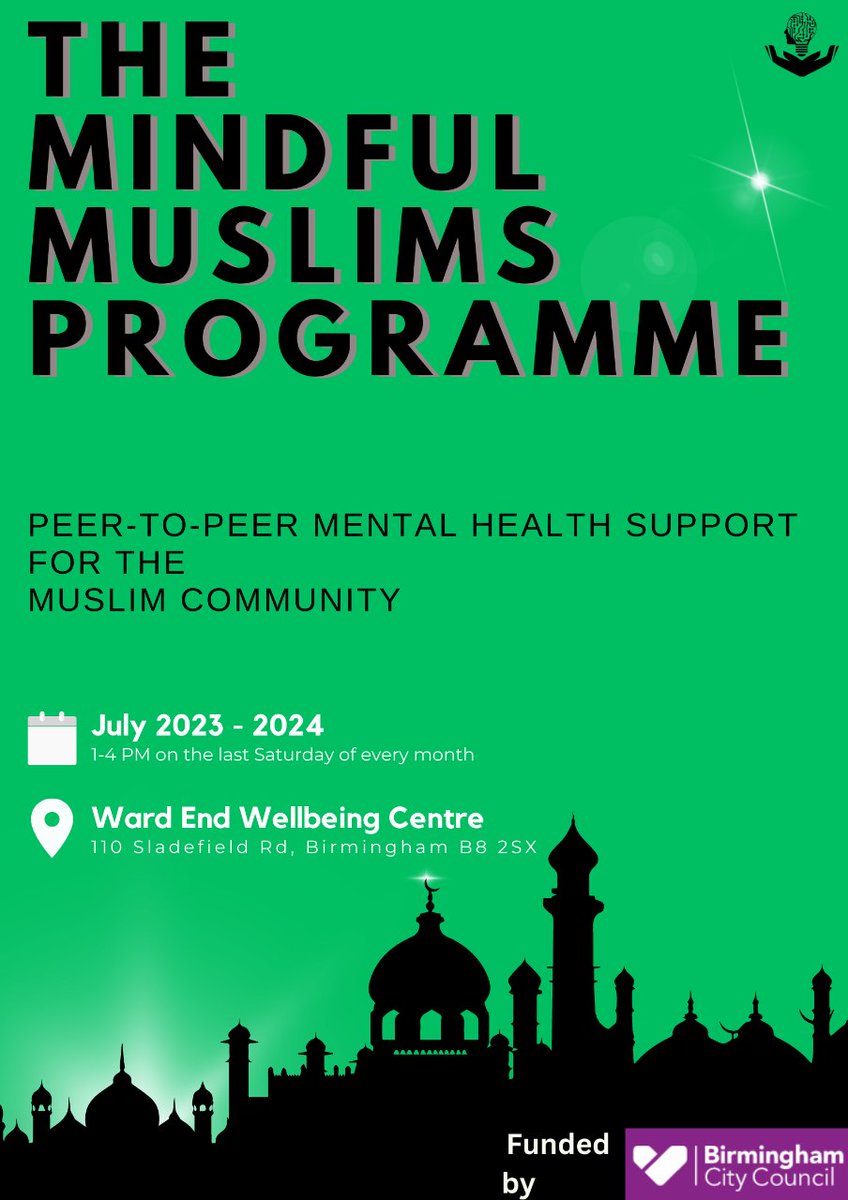 A warm thank you to all those who joined the #mindfulmuslims first free peer-to-peer mental health support group of 2024. We are grateful to be in partnership with Public Health Birmingham 
@healthybrum and funded by @BhamCityCouncil

Join us 24/02 
contact@thedelicatemind.org.uk