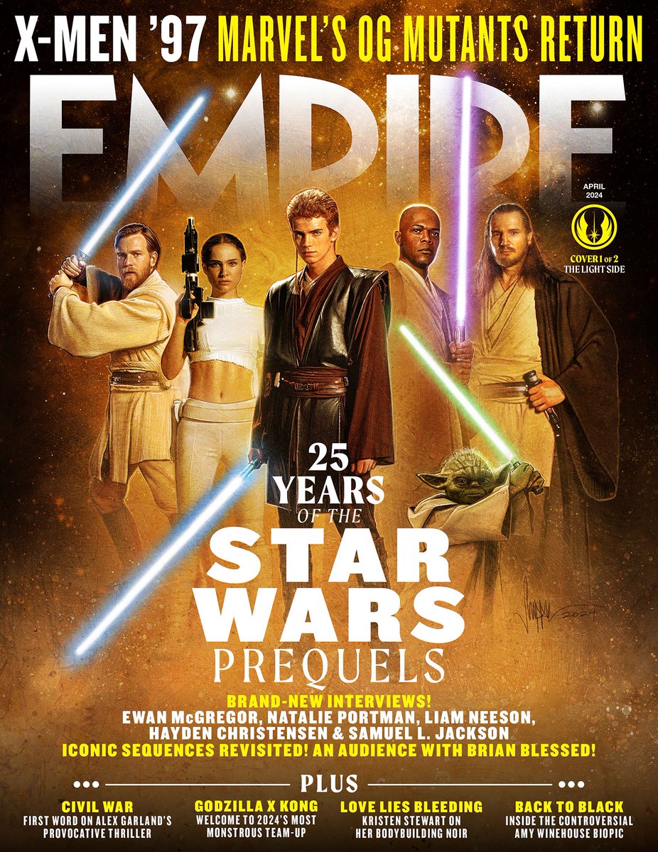 DiscussingFilm's tweet image. Hayden Christensen, Ewan McGregor, Natalie Portman, Liam Neeson and Samuel L. Jackson will be interviewed in Empire Magazine to celebrate 25 years of the Prequel Trilogy.