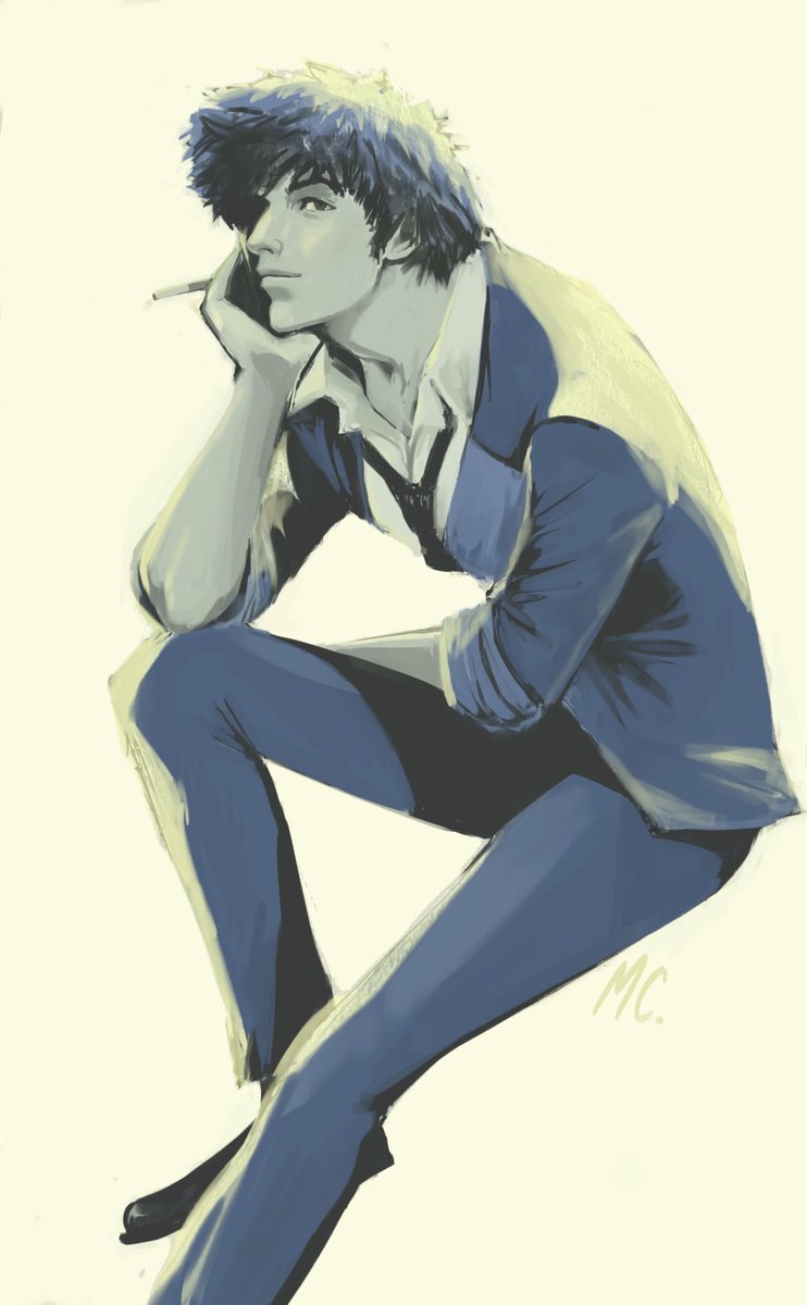 ahoymatto's tweet photo. Spike ! 
#cowboybebop #spikespiegel #illustra https://t.co/2WYPSr5axD
