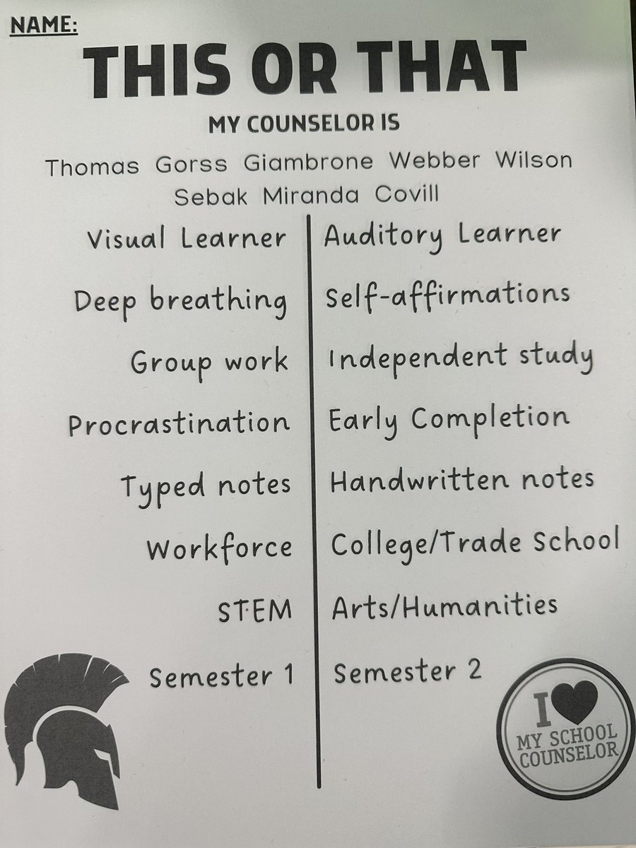 Closing out School Counseling Week with a fun this or that!