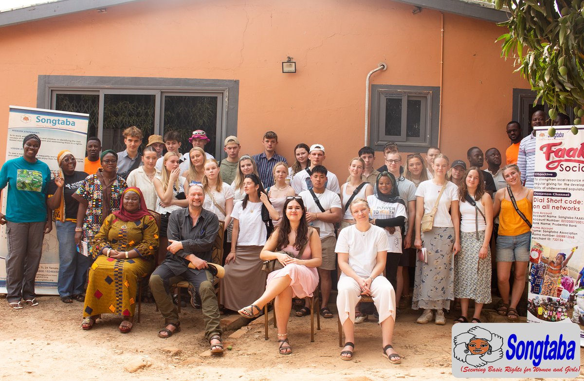 @SongtabaNGO hosted students from Middelfart Gymnasium school in Denmark to share learnings on what we do with a focus on supporting them to understand the nature of #SocialNorms in the #Northernregion of Ghana, especially relating to #childmarriages and #witchcraftaccusation