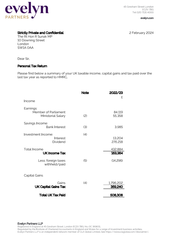 JackElsom's tweet photo. BREAK: Rishi Sunak paid half a million in tax last year.

Tax returns show the PM paid £508,308 in the year 2022/23 https://t.co/9LO5osqoPd