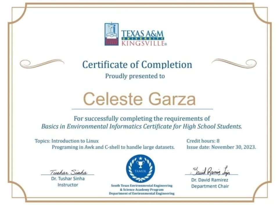 Stuies_House's tweet photo. Very proud of this student's certification in Evironmental Infomatics! https://t.co/Ir0dzcJVLx