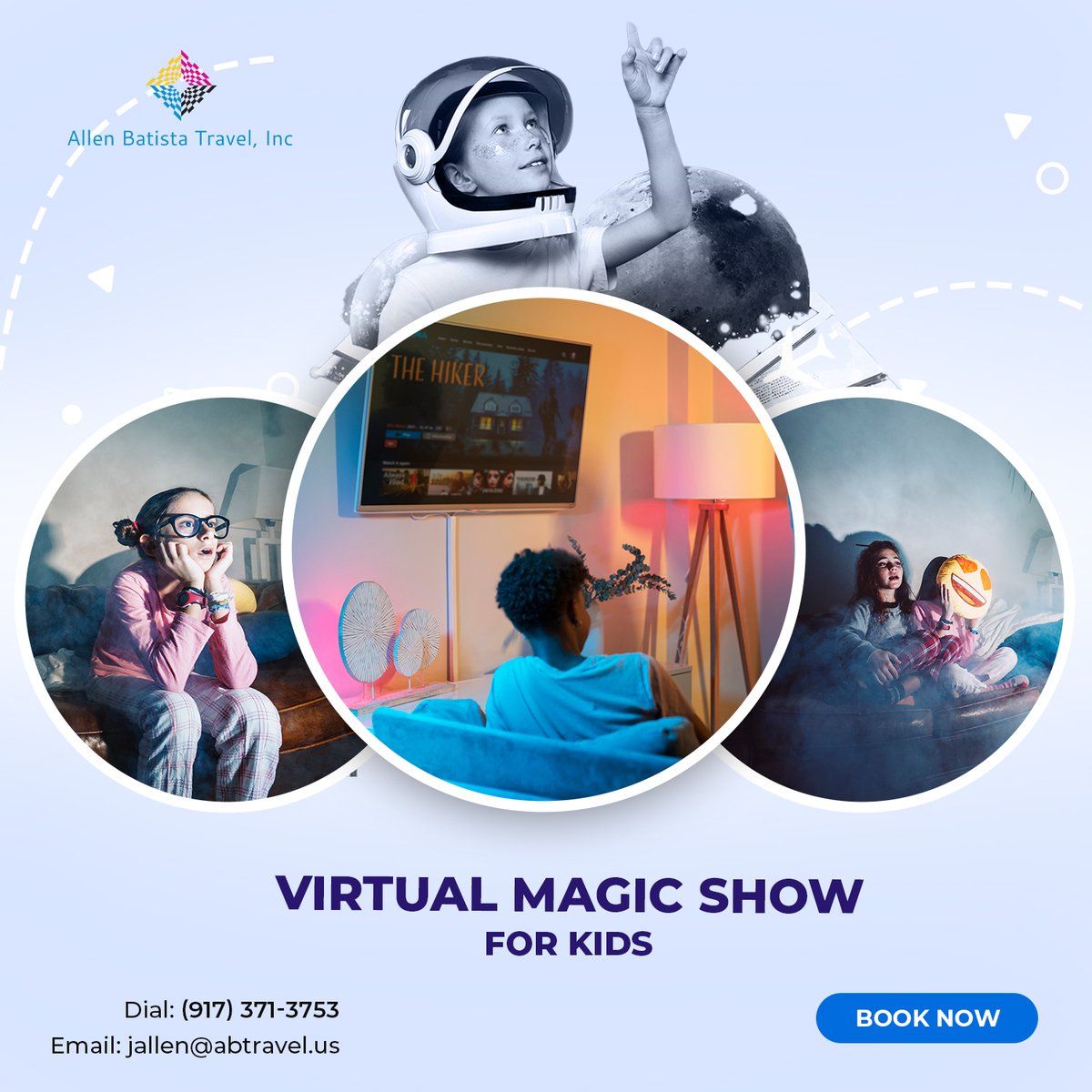 ABTravelUS's tweet image. Prepare to be amazed! The skilled magicians perform awe-inspiring illusions and tricks in Virtual Magic Shows For Kids.
Book your virtual magic show today!
abtravel.us/family-oriente…
#VirtualMagicShow #KidsEntertainment #MagicalAdventure