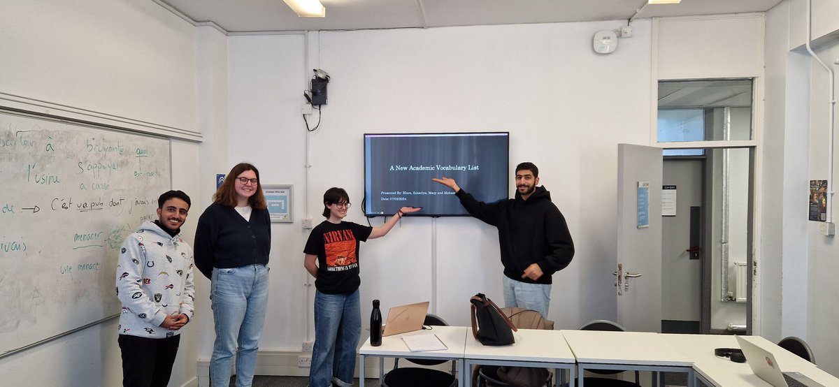 ciliagr's tweet photo. Can't believe we're already halfway through Term 2!!
This week, our lovely group of Y2 #StrathEdTESOL students from Oman, US, Sweden, China, and Australia delivered insightful presentations of papers on language learning and communicative skills ๐๐ผโค๏ธ๐
#StrathTESOL @ajcorrigan https://t.co/WVfFslobrT