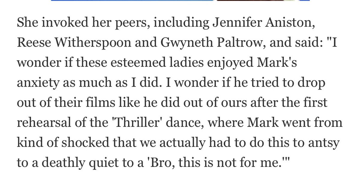 notcapnamerica's tweet photo. Jennifer Garner reveals Mark Ruffalo tried to drop out of 13 Going on 30 after their first rehearsal of the iconic Thriller dance sequence https://t.co/4xodNOsO7T