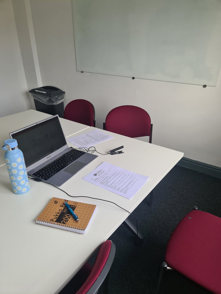 Set up for my first research interview! #sexualityinOT feeling positive and excited to get this research going! 🙌