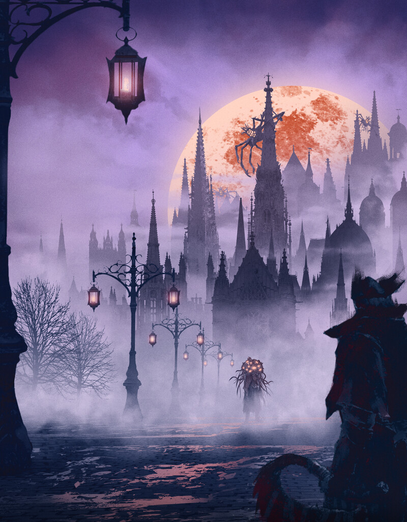 ReneKovacArt's tweet photo. Can you hear it?...🐙🎶

#bloodborne #fanartfriday https://t.co/O266QZl9ul